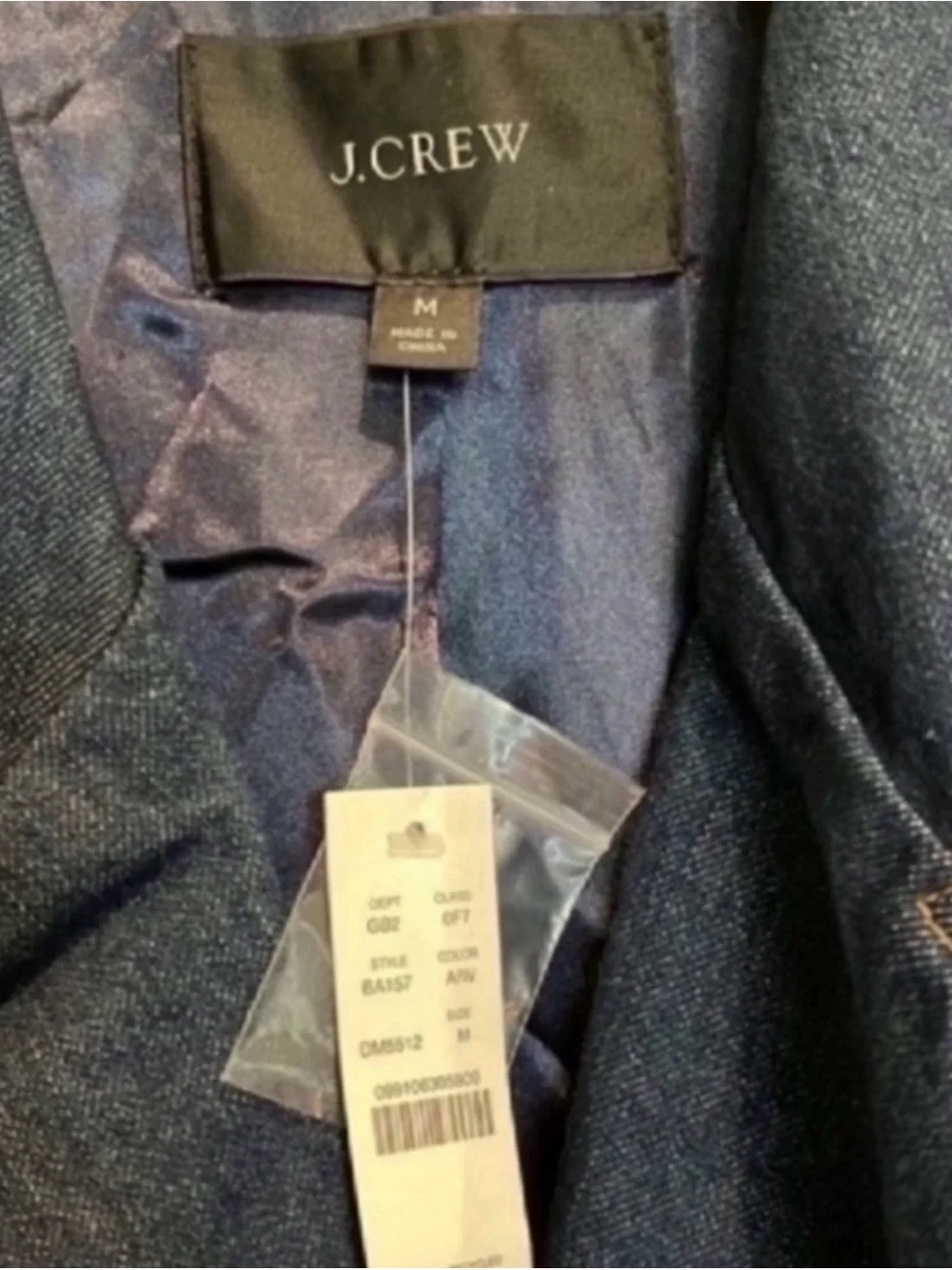 J. Crew Loose Oversized Minimal 70’s Relaxed Midi Dark Denim Trench Coat M